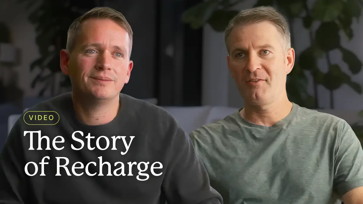 Oisin O’Connor and Mike Flynn discussing the founding of Recharge