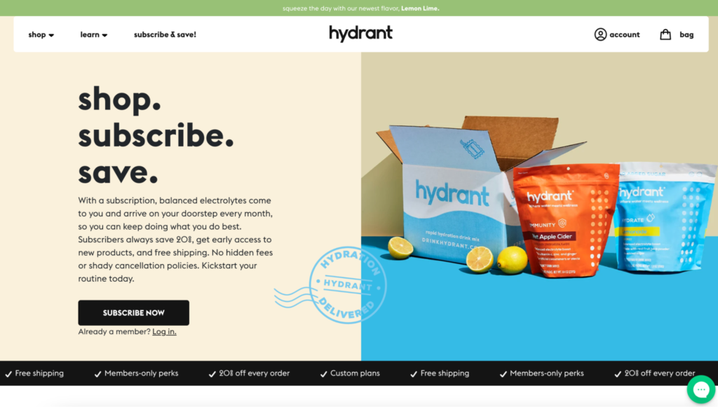 How to write the best subscription landing page - Hydrant