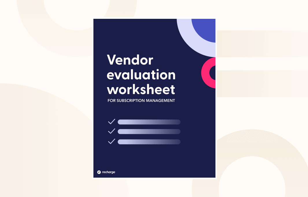 Vendor evaluation worksheet for subscription management