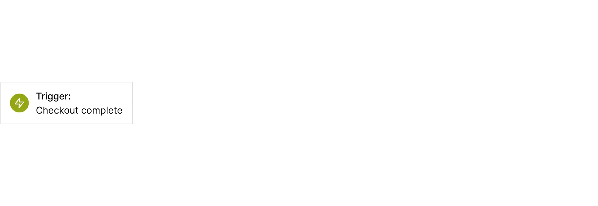 Starting view of a post-checkout flowchart showing only the initial cross-sell offer for a discounted protein powder.