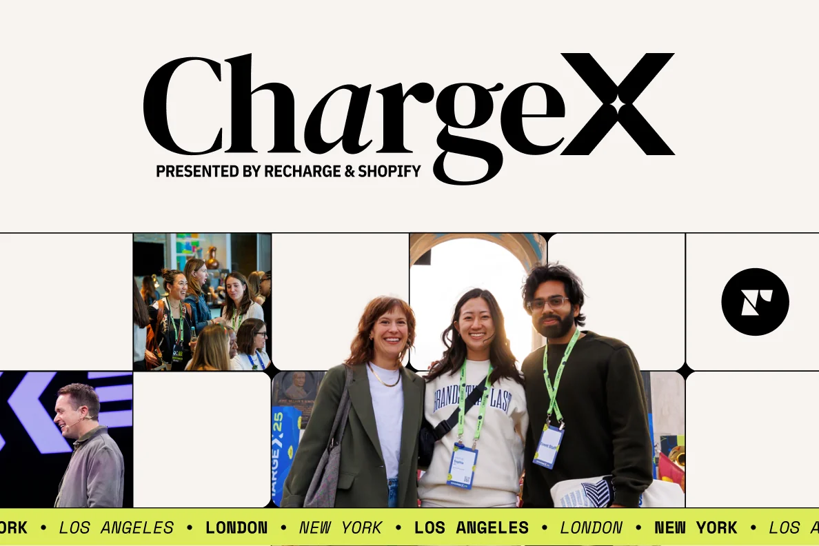 A group of three people posing for a photo at an event, with a backdrop featuring the ChargeX logo.